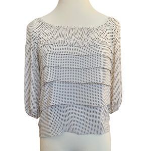 Studio M polka dot ruffles blouse